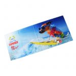 Strandtuch mit hochwertigem Alloverdruck im individuellen Mei Musi Design mit Logodruck OOE Blasmusikverband